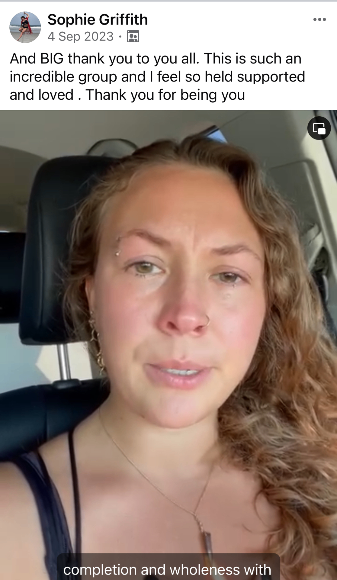 Testimonial from Sophie Griffith