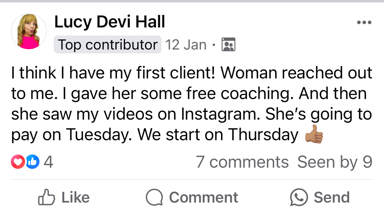 Testimonial from Lucy Devi Hall